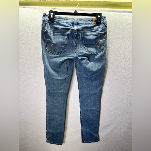 American Eagle Super Stretch Jegging Jeans Womens 6 Blue Denim Comfy 2497 - Picture 8 of 10